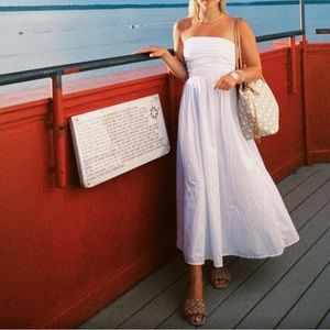 Abercrombie poplin midi dress white bridal